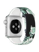 For Apple Watch Series 10 42mm / 9 8 7 41mm / 6 5 4 SE SE (2022) SE (2023) 40mm / 3 2 1 38mm Silicone Watch Band Fadeless Pattern Printed Sport Strap Replacement - Orchid