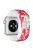 For Apple Watch Series 10 42mm / 9 8 7 41mm / 6 5 4 SE SE (2022) SE (2023) 40mm / 3 2 1 38mm Silicone Watch Band Fadeless Pattern Printed Sport Strap Replacement - White Flowers