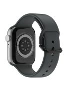 For Apple Watch Series 10 42mm / 9 8 7 41mm / 6 5 4 SE SE (2022) SE (2023) 40mm / 3 2 1 38mm Silicone Watch Band Pin Buckle Wrist Strap Replacement - Dark Grey