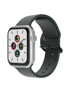 For Apple Watch Series 10 42mm / 9 8 7 41mm / 6 5 4 SE SE (2022) SE (2023) 40mm / 3 2 1 38mm Silicone Watch Band Pin Buckle Wrist Strap Replacement - Dark Grey