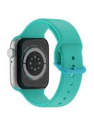 For Apple Watch Series 10 42mm / 9 8 7 41mm / 6 5 4 SE SE (2022) SE (2023) 40mm / 3 2 1 38mm Silicone Watch Band Pin Buckle Wrist Strap Replacement - Green