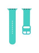 For Apple Watch Series 10 42mm / 9 8 7 41mm / 6 5 4 SE SE (2022) SE (2023) 40mm / 3 2 1 38mm Silicone Watch Band Pin Buckle Wrist Strap Replacement - Green