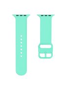 For Apple Watch Series 10 42mm / 9 8 7 41mm / 6 5 4 SE SE (2022) SE (2023) 40mm / 3 2 1 38mm Silicone Watch Band Pin Buckle Wrist Strap Replacement - Light Green