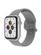 For Apple Watch Series 10 42mm / 9 8 7 41mm / 6 5 4 SE SE (2022) SE (2023) 40mm / 3 2 1 38mm Silicone Watch Band Pin Buckle Wrist Strap Replacement - Light Grey