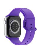 For Apple Watch Series 10 42mm / 9 8 7 41mm / 6 5 4 SE SE (2022) SE (2023) 40mm / 3 2 1 38mm Silicone Watch Band Pin Buckle Wrist Strap Replacement - Purple