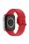 For Apple Watch Series 10 42mm / 9 8 7 41mm / 6 5 4 SE SE (2022) SE (2023) 40mm / 3 2 1 38mm Silicone Watch Band Pin Buckle Wrist Strap Replacement - Red