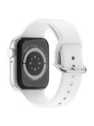 For Apple Watch Series 10 42mm / 9 8 7 41mm / 6 5 4 SE SE (2022) SE (2023) 40mm / 3 2 1 38mm Silicone Watch Band Pin Buckle Wrist Strap Replacement - White