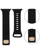 For Apple Watch Series 10 42mm / 9 8 7 41mm / 6 5 4 SE SE (2022) SE (2023) 40mm / 3 2 1 38mm Silicone Watch Band Quick Release Watch Strap Replacement Watchband with Button - Black