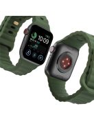 For Apple Watch Series 10 42mm / 9 8 7 41mm / 6 5 4 SE SE (2022) SE (2023) 40mm / 3 2 1 38mm Silicone Watch Band Quick Release Watch Strap Replacement Watchband with Button - Blackish Green