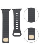 For Apple Watch Series 10 42mm / 9 8 7 41mm / 6 5 4 SE SE (2022) SE (2023) 40mm / 3 2 1 38mm Silicone Watch Band Quick Release Watch Strap Replacement Watchband with Button - Grey