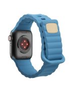 For Apple Watch Series 10 42mm / 9 8 7 41mm / 6 5 4 SE SE (2022) SE (2023) 40mm / 3 2 1 38mm Silicone Watch Band Quick Release Watch Strap Replacement Watchband with Button - Sky Blue