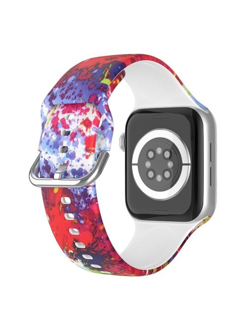 For Apple Watch Series 10 42mm / 9 8 7 41mm / 6 5 4 SE SE (2022) SE (2023) 40mm / 3 2 1 38mm Silicone Watch Strap - Oil Paint