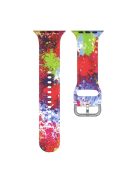 For Apple Watch Series 10 42mm / 9 8 7 41mm / 6 5 4 SE SE (2022) SE (2023) 40mm / 3 2 1 38mm Silicone Watch Strap - Oil Paint