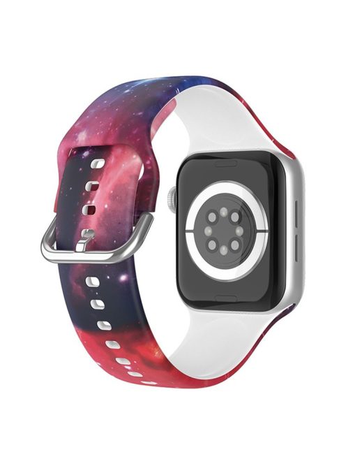 For Apple Watch Series 10 42mm / 9 8 7 41mm / 6 5 4 SE SE (2022) SE (2023) 40mm / 3 2 1 38mm Silicone Watch Strap - Starry Sky