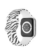 For Apple Watch Series 10 42mm / 9 8 7 41mm / 6 5 4 SE SE (2022) SE (2023) 40mm / 3 2 1 38mm Silicone Watch Strap - Zebra Print