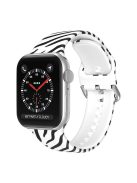 For Apple Watch Series 10 42mm / 9 8 7 41mm / 6 5 4 SE SE (2022) SE (2023) 40mm / 3 2 1 38mm Silicone Watch Strap - Zebra Print