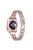 For Apple Watch Series 10 42mm / 9 8 7 41mm / 6 5 4 SE SE (2022) SE (2023) 40mm / 3 2 1 38mm Smart Watch Metal Strap Rhinestone Decor Replacement Wristband - Rose Pink