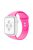 For Apple Watch Series 10 42mm / 9 8 7 41mm / 6 5 4 SE SE (2022) SE (2023) 40mm / 3 2 1 38mm Smart Watch Silicone Strap Watchband Replacement with Double Buttons Buckle, Size L - Barbie Pink