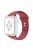 For Apple Watch Series 10 42mm / 9 8 7 41mm / 6 5 4 SE SE (2022) SE (2023) 40mm / 3 2 1 38mm Smart Watch Silicone Strap Watchband Replacement with Double Buttons Buckle, Size L - Dark Red