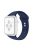 For Apple Watch Series 10 42mm / 9 8 7 41mm / 6 5 4 SE SE (2022) SE (2023) 40mm / 3 2 1 38mm Smart Watch Silicone Strap Watchband Replacement with Double Buttons Buckle, Size L - Midnight Blue