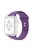 For Apple Watch Series 10 42mm / 9 8 7 41mm / 6 5 4 SE SE (2022) SE (2023) 40mm / 3 2 1 38mm Smart Watch Silicone Strap Watchband Replacement with Double Buttons Buckle, Size L - Purple