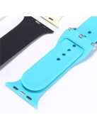 For Apple Watch Series 10 42mm / 9 8 7 41mm / 6 5 4 SE SE (2022) SE (2023) 40mm / 3 2 1 38mm Soft Silicone Watch Band Adjustable Wrist Strap with Silver Pin Buckle - Green