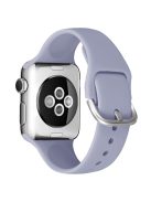 For Apple Watch Series 10 42mm / 9 8 7 41mm / 6 5 4 SE SE (2022) SE (2023) 40mm / 3 2 1 38mm Soft Silicone Watch Band Adjustable Wrist Strap with Silver Pin Buckle - Light Purple