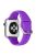 For Apple Watch Series 10 42mm / 9 8 7 41mm / 6 5 4 SE SE (2022) SE (2023) 40mm / 3 2 1 38mm Soft Silicone Watch Band Adjustable Wrist Strap with Silver Pin Buckle - Purple