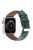 For Apple Watch Series 10 42mm / 9 8 7 41mm / 6 5 4 SE SE (2022) SE (2023) 40mm / 3 2 1 38mm Square Imprinted Texture Genuine Leather Replacement Strap Wrist Band - Midnight Green