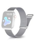 For Apple Watch Series 10 42mm / 9 8 7 41mm / 6 5 4 SE SE (2022) SE (2023) 40mm / 3 2 1 38mm Stainless Steel Mesh Watch Band Magnetic Absorption Strap Sport Loop - Silver