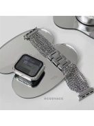 For Apple Watch Series 10 42mm / 9 8 7 41mm / 6 5 4 SE SE (2022) SE (2023) 40mm / 3 2 1 38mm Stainless Steel Multiple Chains Smart Watch Band Hollow-Out Wrist Strap - Silver