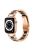 For Apple Watch Series 10 42mm / 9 8 7 41mm / 6 5 4 SE SE (2022) SE (2023) 40mm / 3 2 1 38mm Stainless Steel Resin Watch Band Rhinestone Decor Wrist Strap - Rose Gold / Black