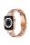 For Apple Watch Series 10 42mm / 9 8 7 41mm / 6 5 4 SE SE (2022) SE (2023) 40mm / 3 2 1 38mm Stainless Steel Resin Watch Band Rhinestone Decor Wrist Strap - Rose Gold / Black Pink Mix