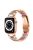 For Apple Watch Series 10 42mm / 9 8 7 41mm / 6 5 4 SE SE (2022) SE (2023) 40mm / 3 2 1 38mm Stainless Steel Resin Watch Band Rhinestone Decor Wrist Strap - Rose Gold / Colorful