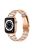 For Apple Watch Series 10 42mm / 9 8 7 41mm / 6 5 4 SE SE (2022) SE (2023) 40mm / 3 2 1 38mm Stainless Steel Resin Watch Band Rhinestone Decor Wrist Strap - Rose Gold / Pink Mix