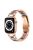 For Apple Watch Series 10 42mm / 9 8 7 41mm / 6 5 4 SE SE (2022) SE (2023) 40mm / 3 2 1 38mm Stainless Steel Resin Watch Band Rhinestone Decor Wrist Strap - Rose Gold / Purple Green Mix