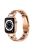 For Apple Watch Series 10 42mm / 9 8 7 41mm / 6 5 4 SE SE (2022) SE (2023) 40mm / 3 2 1 38mm Stainless Steel Resin Watch Band Rhinestone Decor Wrist Strap - Rose Gold / Tortoiseshell Color