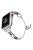 For Apple Watch Series 10 42mm / 9 8 7 41mm / 6 5 4 SE SE (2022) SE (2023) 40mm / 3 2 1 38mm Stainless Steel Stylish Hollow Out Smart Watch Band Bracelet - Silver and Black