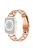 For Apple Watch Series 10 42mm / 9 8 7 41mm / 6 5 4 SE SE (2022) SE (2023) 40mm / 3 2 1 38mm Stainless Steel Watch Band Bling Rhinestone Resin Bracelet Strap Replacement - Rose Gold / Nougat Pattern