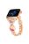 For Apple Watch Series 10 42mm / 9 8 7 41mm / 6 5 4 SE SE (2022) SE (2023) 40mm / 3 2 1 38mm Stainless Steel Watch Band Rhinestones Quicksand Wrist Strap - Rose Gold