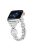 For Apple Watch Series 10 42mm / 9 8 7 41mm / 6 5 4 SE SE (2022) SE (2023) 40mm / 3 2 1 38mm Stainless Steel Watch Band Rhinestones Quicksand Wrist Strap - Silver