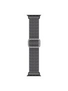 For Apple Watch Series 10 42mm / 9 8 7 41mm / 6 5 4 SE SE (2022) SE (2023) 40mm / 3 2 1 38mm Stitching Watch Strap Glitter Nylon Wrist Band with Rhinestone Decor Buckle - Black