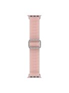 For Apple Watch Series 10 42mm / 9 8 7 41mm / 6 5 4 SE SE (2022) SE (2023) 40mm / 3 2 1 38mm Stitching Watch Strap Glitter Nylon Wrist Band with Rhinestone Decor Buckle - Pink