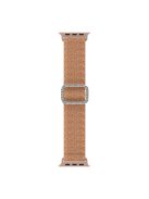 For Apple Watch Series 10 42mm / 9 8 7 41mm / 6 5 4 SE SE (2022) SE (2023) 40mm / 3 2 1 38mm Stitching Watch Strap Glitter Nylon Wrist Band with Rhinestone Decor Buckle - Rose Gold