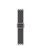 For Apple Watch Series 10 42mm / 9 8 7 41mm / 6 5 4 SE SE (2022) SE (2023) 40mm / 3 2 1 38mm Stitching Watch Strap Glitter Nylon Wrist Band with Rhinestone Decor Buckle - Silver / Black