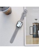 For Apple Watch Series 10 42mm / 9 8 7 41mm / 6 5 4 SE SE (2022) SE (2023) 40mm / 3 2 1 38mm Stripe Design Silicone Smartwatch Band Replacement Wrist Strap - Grey