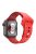 For Apple Watch Series 10 42mm / 9 8 7 41mm / 6 5 4 SE SE (2022) SE (2023) 40mm / 3 2 1 38mm Stripe Design Silicone Smartwatch Band Replacement Wrist Strap - Red