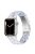 For Apple Watch Series 10 42mm / 9 8 7 41mm / 6 5 4 SE SE (2022) SE (2023) 40mm / 3 2 1 38mm Stylish 3 Beads Resin Strap Replacement Smart Watch Band - Blue / White