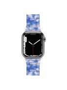 For Apple Watch Series 10 42mm / 9 8 7 41mm / 6 5 4 SE SE (2022) SE (2023) 40mm / 3 2 1 38mm Stylish 3 Beads Resin Strap Replacement Smart Watch Band - Dark Blue