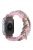 For Apple Watch Series 10 42mm / 9 8 7 41mm / 6 5 4 SE SE (2022) SE (2023) 40mm / 3 2 1 38mm Stylish Agate + Stainless Steel Bracelet Watch Strap Watch Band - Pink